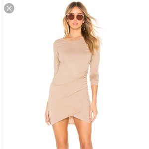 Bobi Supreme Jersey Ruched Bodycon Dress NWOT